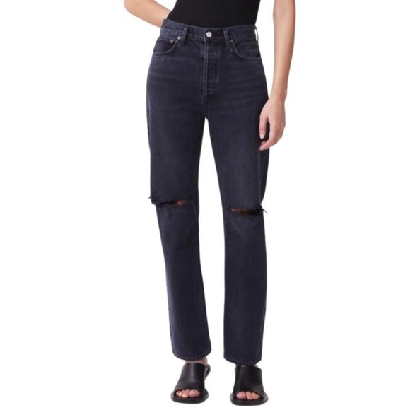 Free People Agolde 90's Pinch Waist High Rise Straight in Howl Size 32